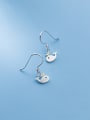 thumb 925 Sterling Silver Dolphin Minimalist Hook Earring 2