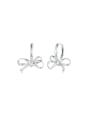 thumb 925 Sterling Silver Bowknot Trend Huggie Earring 0