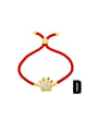 thumb Brass Cubic Zirconia Heart Cute Handmade Weave Bracelet 4