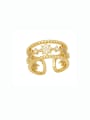 thumb Brass Cubic Zirconia Pentagram Vintage Stackable Ring 4