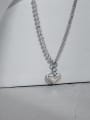 thumb 925 Sterling Silver Smooth Heart Vintage Necklace 1