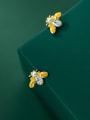 thumb 925 Sterling Silver Cubic Zirconia Bee Cute Stud Earring 0