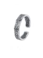 thumb 925 Sterling Silver Embossed Texture Vintage Band Ring 3