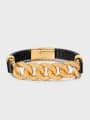 thumb Stainless steel Artificial Leather Geometric Hip Hop Bracelet 0