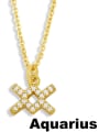 thumb Brass Cubic Zirconia Constellation Vintage Necklace 2