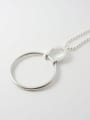 thumb 925 Sterling Silver Hollow Round Minimalist Beaded Necklace 3