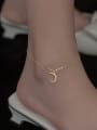 thumb 925 Sterling Silver Moon Minimalist  Anklet 1