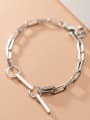 thumb 925 Sterling Silver  Vintage Hollow Chain Link Bracelet 4