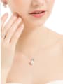 thumb Copper  Dainty  Cubic Zirconia Crown Bead pendant Necklace 1