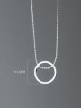 thumb 925 Sterling Silver Geometric Minimalist  Bead Chain Necklace 1
