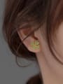 thumb 925 Sterling Silver Enamel Flower Minimalist Stud Earring 1