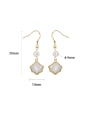 thumb 925 Sterling Silver Imitation Pearl Irregular Trend Hook Earring 2