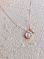 thumb Copper Shell White Round  Necklace 2