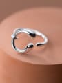 thumb 925 Sterling Silver Hollow Geometry  Minimalist Band Ring 1