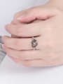 thumb 925 Sterling Silver Cubic Zirconia Hollow Heart Vintage Midi Ring 1