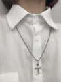 thumb Vintage Sterling Silver With Antique Silver Plated Fashion Cross Necklaces 1