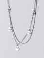 thumb 925 Sterling Silver Coin Vintage Multi Strand Necklace 3