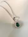 thumb 925 Sterling Silver Cubic Zirconia Water Drop Vintage Necklace 3