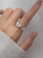 thumb 925 Sterling Silver Cubic Zirconia Butterfly Cute Band Ring 3