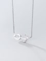 thumb 925 Sterling Silver Cats Eye Flower Minimalist  pendant Necklace 2