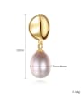 thumb 925 Sterling Silver Freshwater Pearl  Smooth Round Dainty Drop Earring 4