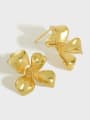 thumb 925 Sterling Silver Rhinestone Flower Vintage Stud Earring 0