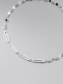 thumb 925 Sterling Silver Hollow Geometric Minimalist Anklet 1