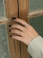 thumb 925 Sterling Silver Cross Minimalist  Three Stackable Ring 2
