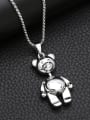 thumb Stainless steel Chain Alloy Pendant  Bear Hip Hop Long Strand Necklace 2