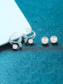 thumb 925 Sterling Silver Moissanite Wing Dainty Stud Earring 2