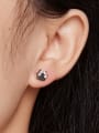 thumb 925 Sterling Silver Cubic Zirconia Dog Paw Cute Stud Earring 1