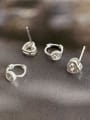 thumb 925 Sterling Silver Cubic Zirconia Heart Minimalist Huggie Earring 4
