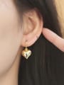 thumb 925 Sterling Silver Heart Minimalist Drop Earring 1