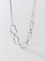 thumb 925 Sterling Silver  Hollow Geometric Minimalist Necklace 3