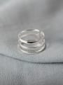 thumb 925 Sterling Silver Geometric Minimalist Stackable Ring 4