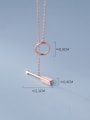 thumb 925 Sterling Silver Cubic Zirconia Anchor Minimalist Necklace 3
