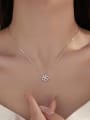 thumb 925 Sterling Silver Cubic Zirconia Flower Dainty Necklace 3