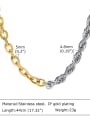 thumb Stainless steel Geometric Hip Hop Twist  Chain Necklace 2