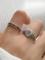 thumb 925 Sterling Silver Oval Vintage Band Ring 1