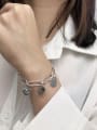 thumb Vintage Sterling Silver With Simple Retro Hollow Chain Bracelets 1