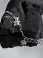 thumb 925 Sterling Silver Bear Vintage Hollow Chain Link Bracelet 1