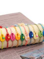 thumb Multi Color Polymer Clay Irregular Bohemia Handmade Weave Bracelet 1