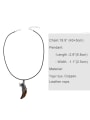 thumb Brass Natural Stone Wolf Vintage Necklace 3