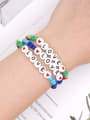 thumb Stainless steel MGB  Bead Multi Color Letter Bohemia Stretch Bracelet 1