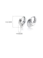 thumb 925 Sterling Silver Irregular Minimalist Stud Earring 3