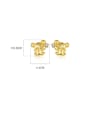 thumb 925 Sterling Silver With Gold Plated Fashion Mouse Stud Earrings 3
