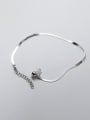thumb 925 Sterling Silver   Minimalist  Snake Bone Chain Anklet 1