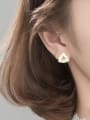 thumb 925 Sterling Silver Enamel Geometric Minimalist Stud Earring 2