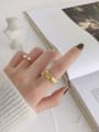 thumb 925 Sterling Silver   Imitation Pearl Round Minimalist Free Size Band Ring 3