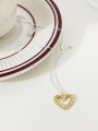 thumb 925 Sterling Silver Hollow Heart Vintage Necklace 0